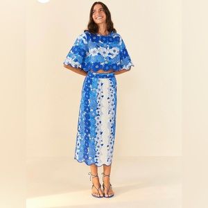 (SET) FARM Rio Blue Flower Stripes Set